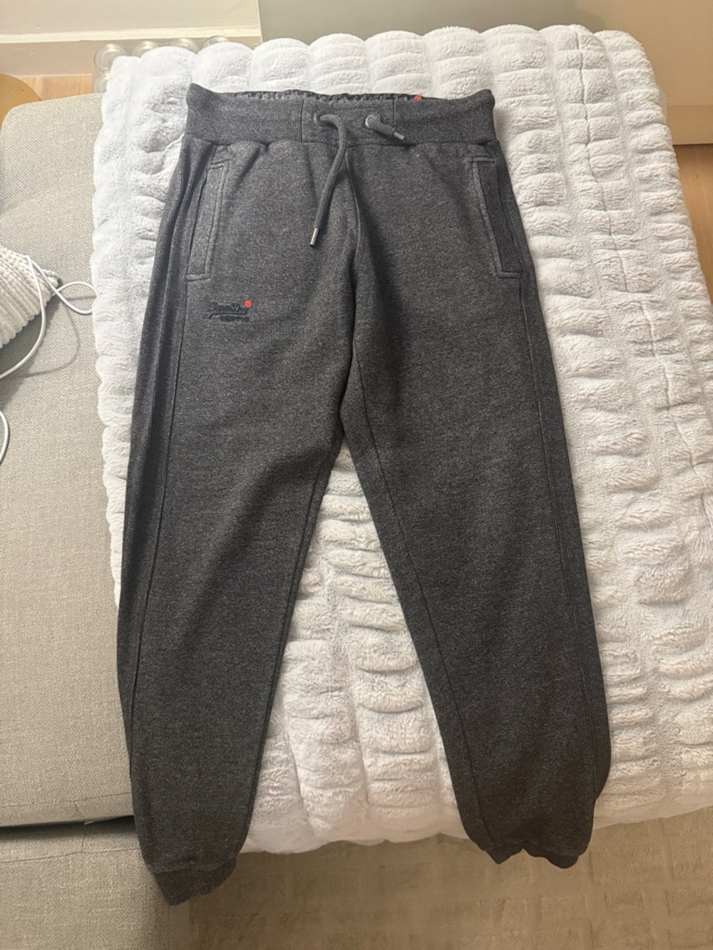 Superdry Dark Gray Drawstring Jogger Pants